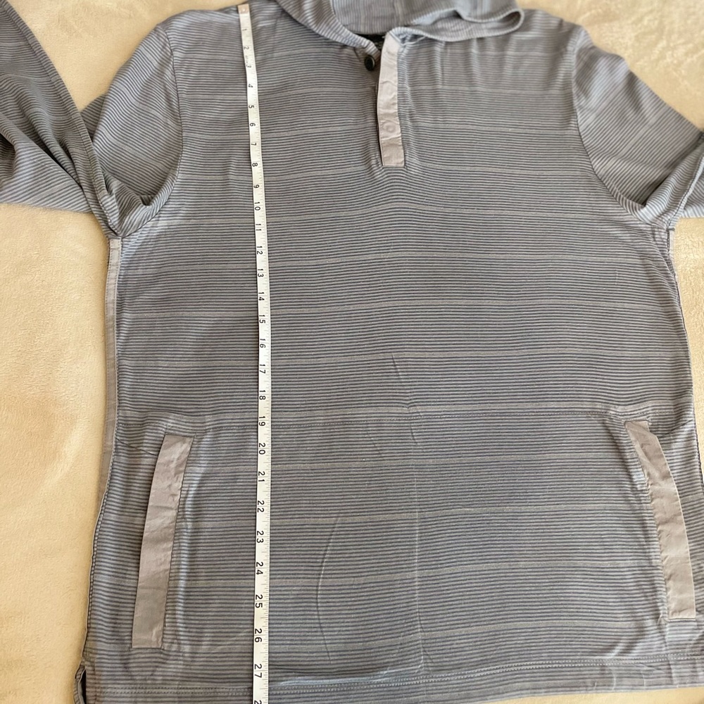 Kenneth Cole Reaction Striped Hooded Henley - Size XL - Picture 12 of 15